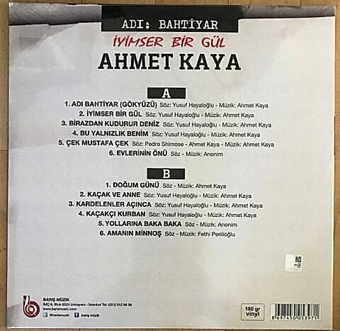 Ahmet Kaya – Adı: Bahtiyar - İyimser Bir Gül LP PLAK RENKLİ PLAK MAVİ