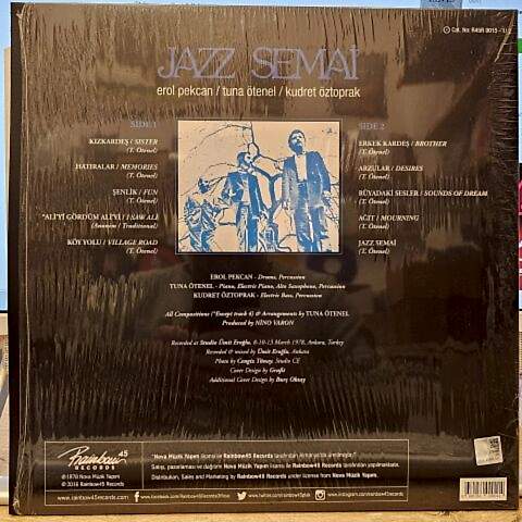 Erol Pekcan, Tuna Ötenel, Kudret Öztoprak – Jazz Semai LP PLAK